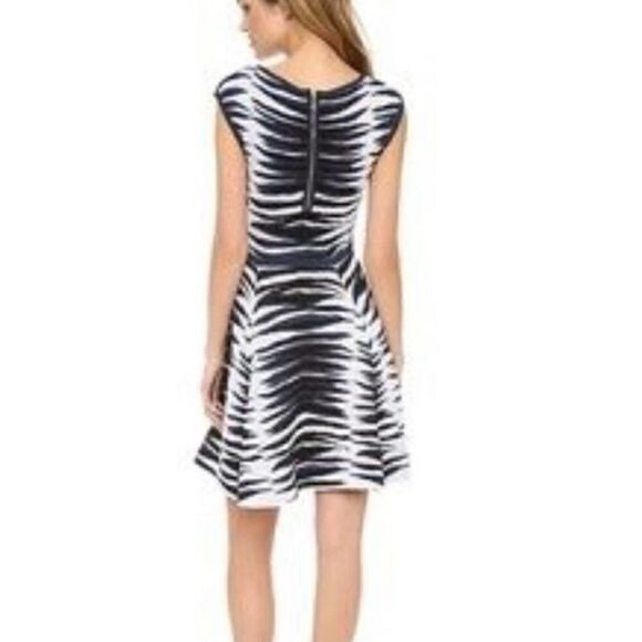 Milly Revolve Zebra Jacquard Fit & Flare Dress - Picture 2 of 13